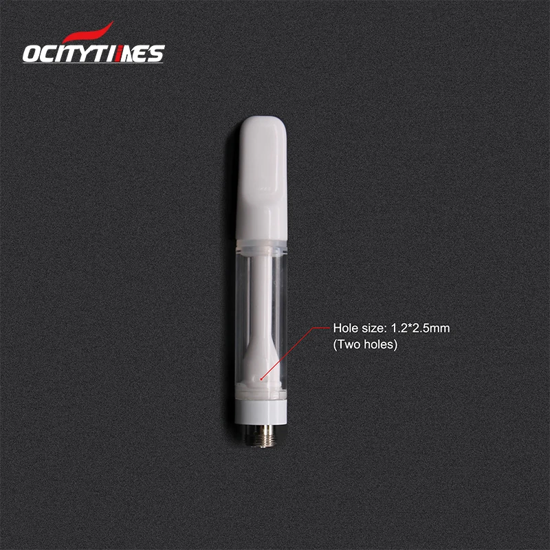 
all white color empty full ceramic 1ml cbd cartridge vape cart 