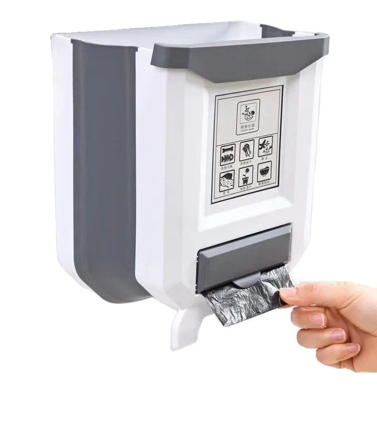 Кухонные Складные Настенные мусорные корзины, автомобильная мусорная корзина, креативная классификация, складная мусорная корзина