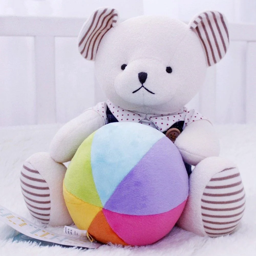 Baby Balls Rainbow Rattle Toy Small Colorful Plush Ball for Newborn Infant Toddler (Toys for 0 to 36 Months)