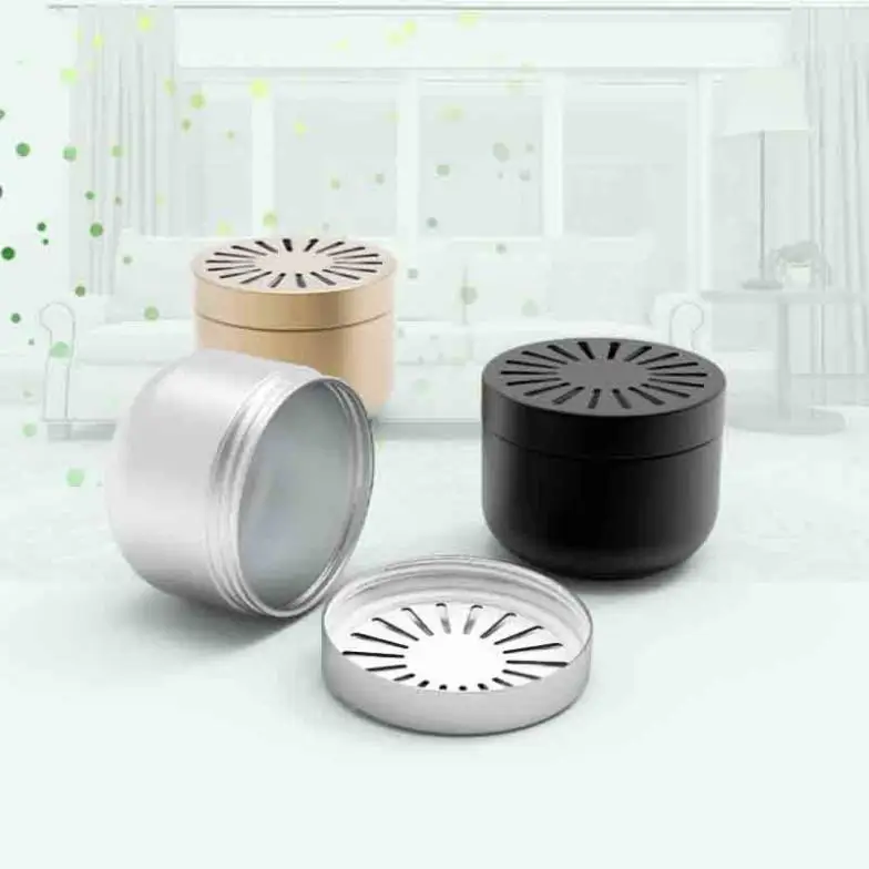 150ml/5.07oz customized aluminum cosmetic jar with hollow hole cover for car home air freshener cream