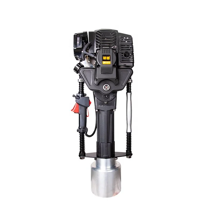 China pile driver manufacturer supply piling hammer machine 2 stroke 100/120/150 mm gasoline handheld fence post driver
