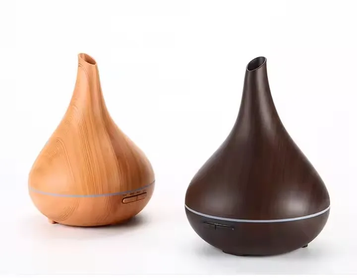 Essential Oil Aroma Diffuser With Wood Grain Aroma Diffuser 7 Color Led Light Home Ultrasonic Air Humidifier