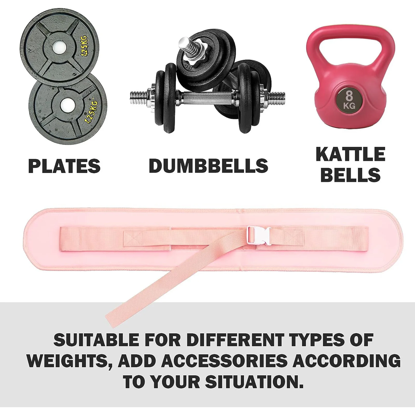 Fitness Widen Adjustable Non-slip Padded Waist Hip Thrust Pads Resistance Band Hip Thrust Belt for Dumbbells