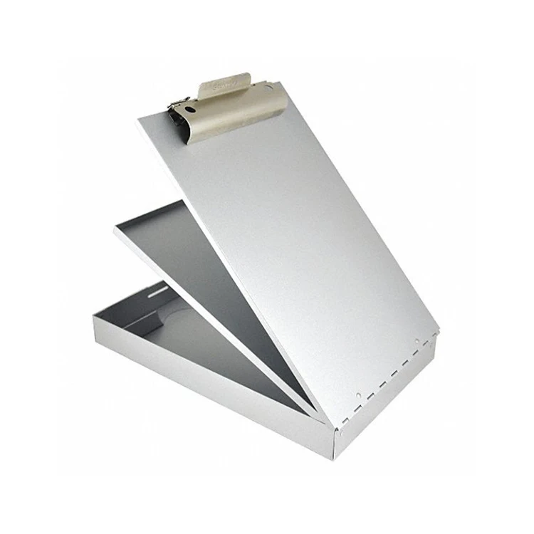 Legal File Size Clipboard 8 1/2 in W x 14 in H, 1 in Clip Capacity, 1 EA Silver Aluminum Storage Clipboard