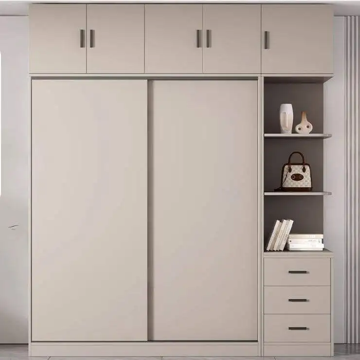 Jiuyixing Factory Price 100% Waterproof Modern Design Bedroom Furniture Metal Wardrobe Sliding Door For Middle East