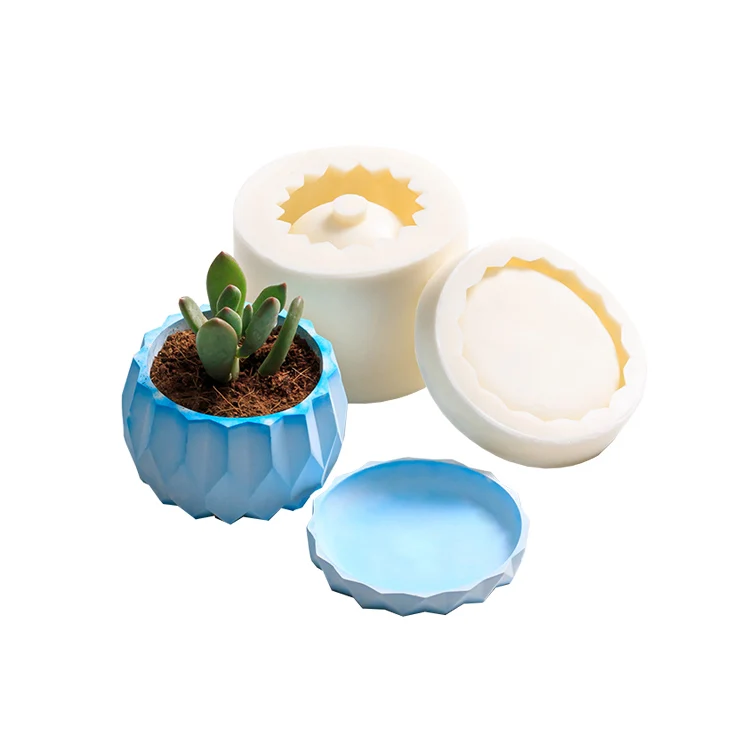 Candles Holders Mould Flower Pot Resin Molds Silicone Vase Molds for Concrete Planters