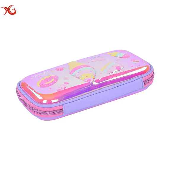 Factory Custom 3D Print Pencilcase Girls Cute Pencil Case Stationary Pencil Box For Kids