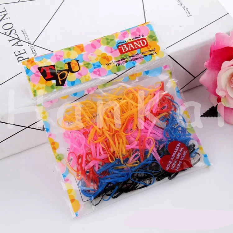 Factory Cheap Price High Elasticity Tpu Colorful Hair Rubber Band for Hair Transparent Color Hair Tie