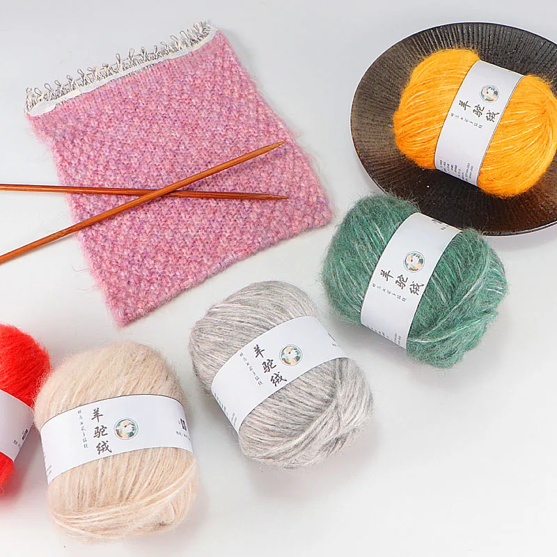 Мягкая шерстяная хлопковая Детская смесь Альпака RongMeiXuan пряжа для ручного вязания