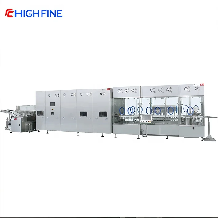 Highfine Low Capacity Fully Automatic Vial Filling Machine Liquid 1 Piece OEM and ODM 4000BPH Accept Wooden Package