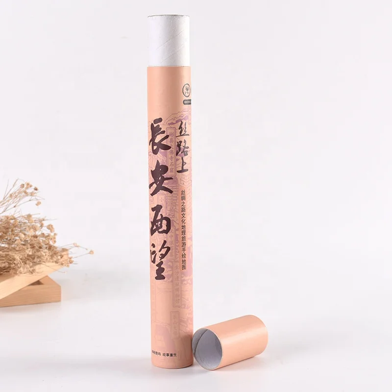 
Custom Poster Packaging Tube Postal Cardboard Poster Mailer Tube Packaging For Wallpaper Poster Mailing Tube 