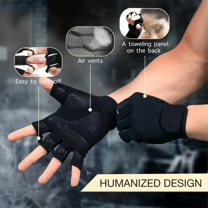 Breathable Men Women Fitness Gym Gloves Weight Lifting Cycling Training Gym Gloves