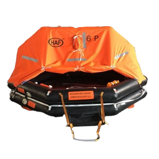 SOLAS LSA Approved Liferaft 6-35 Persons Throw Overboard Inflatable Life raft