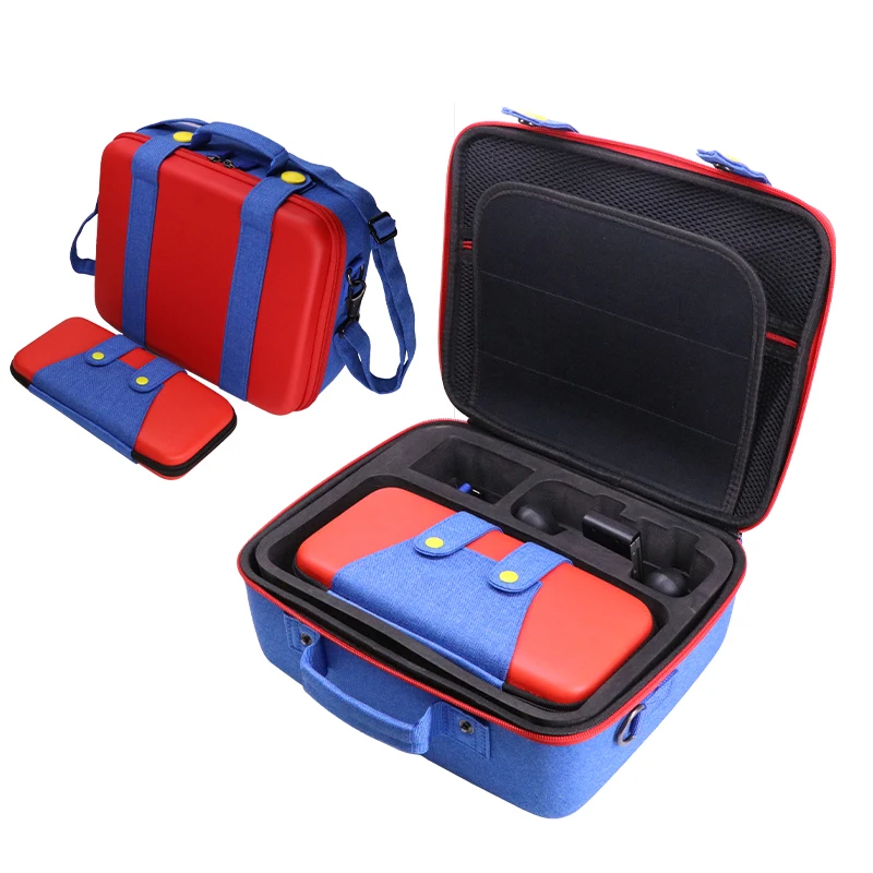 HOT SELL large Child-mother travel storage case storage EVA hard shell For Nintendo Switch Game super mario protective Bag