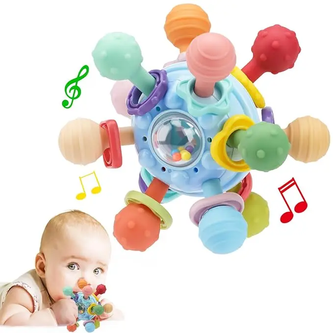 Baby Montessori Sensory Toys for 0-6 6-12 months Food Grade Teething Toys Newborn Learning Development Toys Gifts