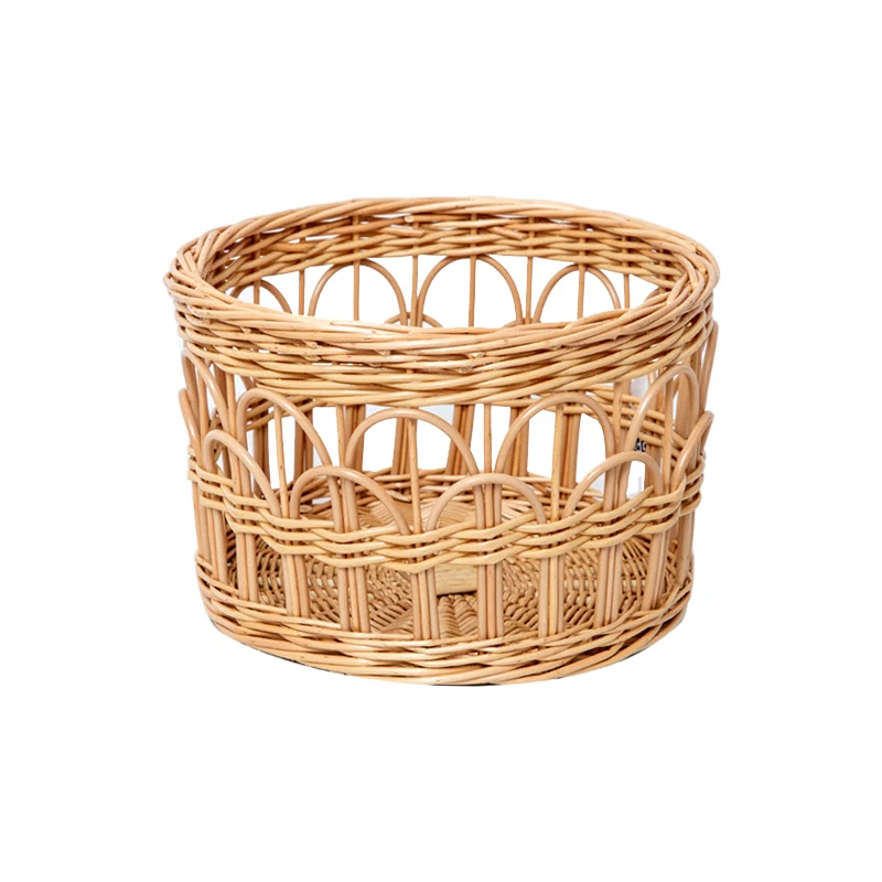 Kingwillow High quality organic natural color texture rattan and wicker laundry basket