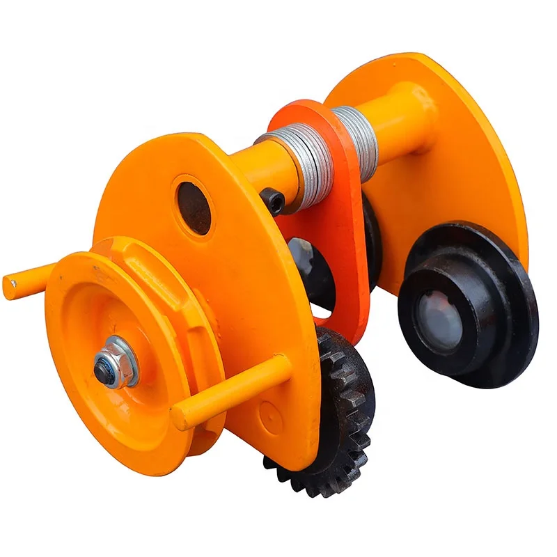 2 TON 3TON I-beam Plain Trolley /Manual Geared Trolley /Hand-Push Track Roller Trolley