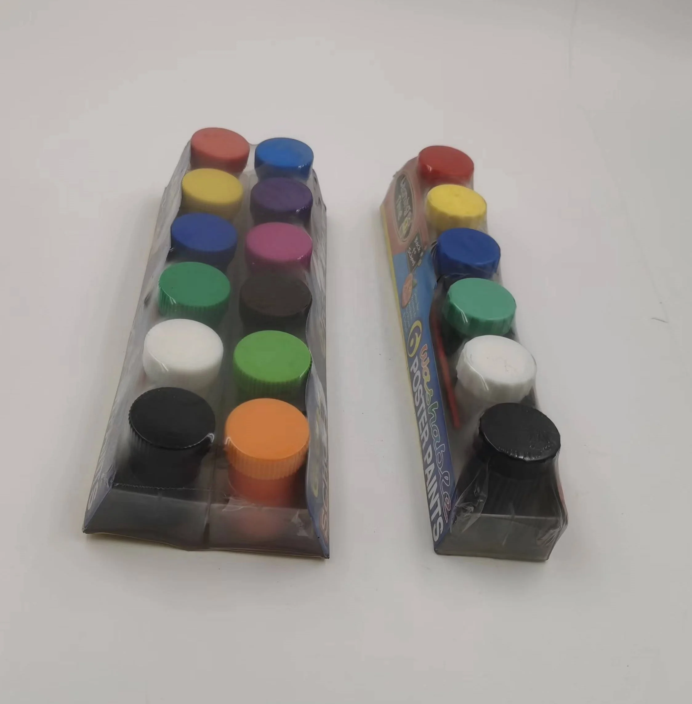 6/12 pcs Poster Paint acrylic paint finger paint Set 3/4 Ounce 6 Bright Colors 0.75 Fl Oz (Pack of 6)