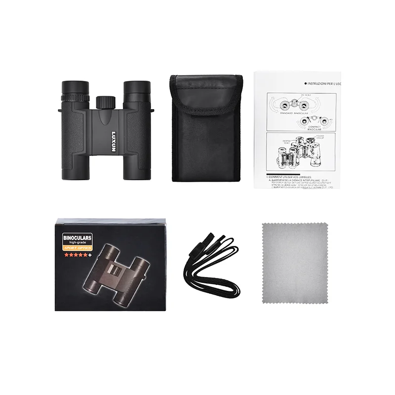 LUXUN New 15X25 HD Waterproof Binoculars Telescope Hunting Long Range Infrared Binoculars For Adults Outdoor Using