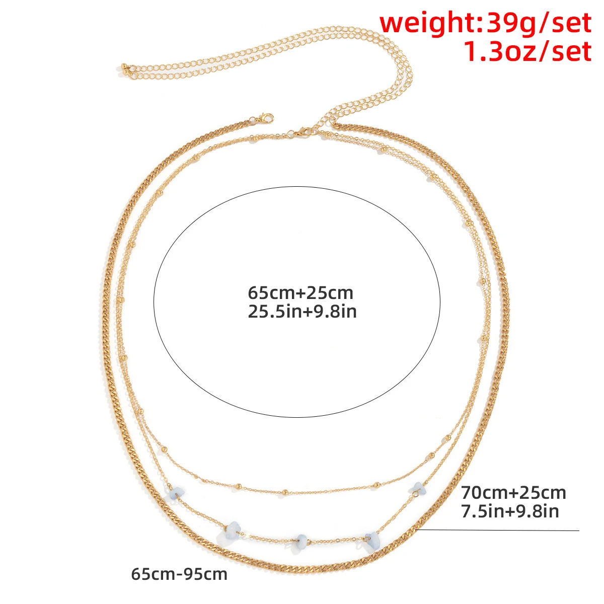 Gold Plated Waist Beads Fashion Alloy Body Chain Plus Size Trendy Belly Beads Parties chaine acier inoxydable tour de taille