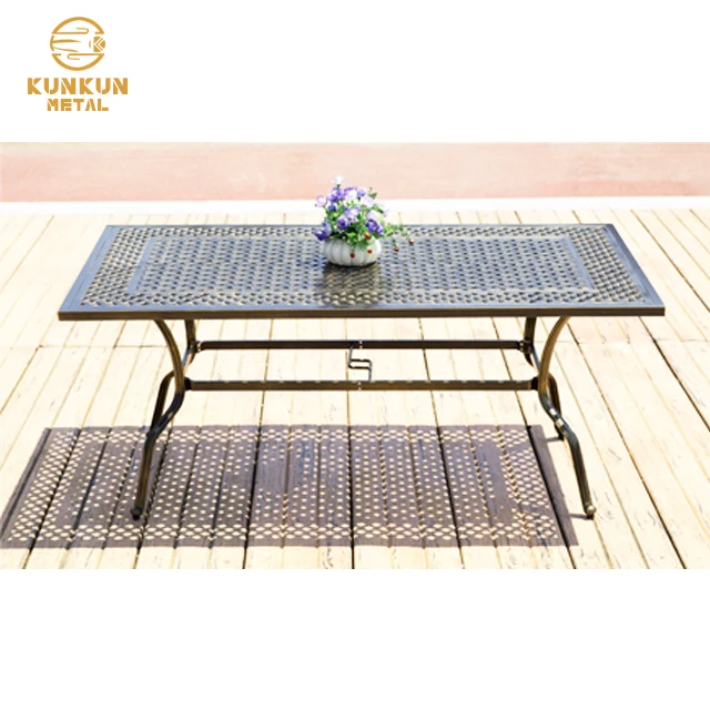 Europe and America Popular patio cast aluminum chairs dining sets outdoor dining set with table and chair for garden