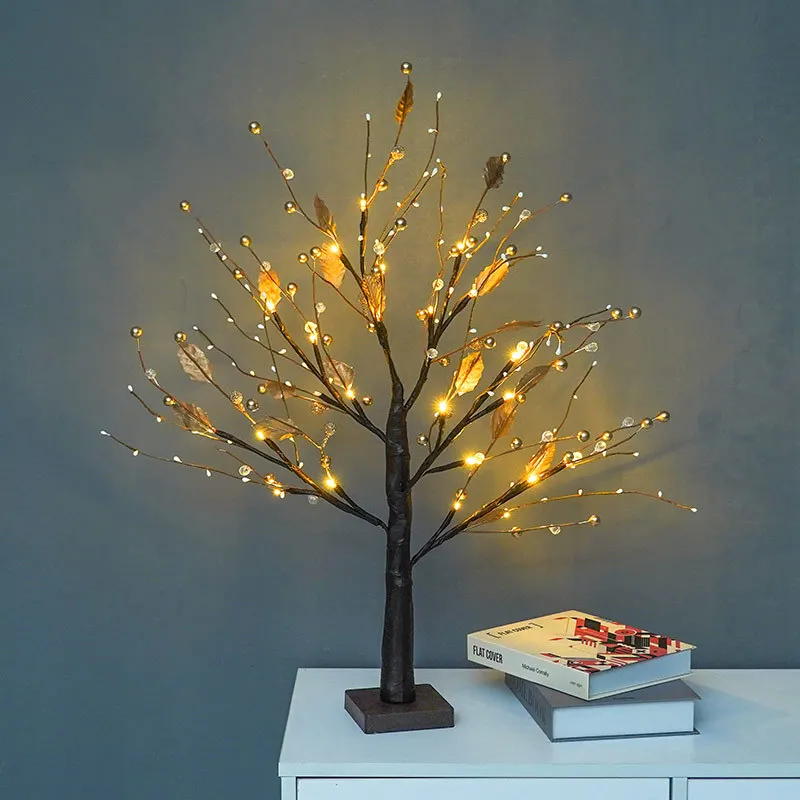 Artificial Gift 24 Led Battery Indoor Twinkling Cherry Table Decoration Light Led Led Thanksgiving Tree Light For Home Decor