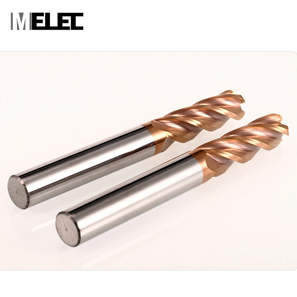 Инструменты с ЧПУ MELEC твердосплавные угловые фрезы покрытием из AlTiN/TiAIN/TiCN/Tin hrc58 12*30*75 мм 4 канавки