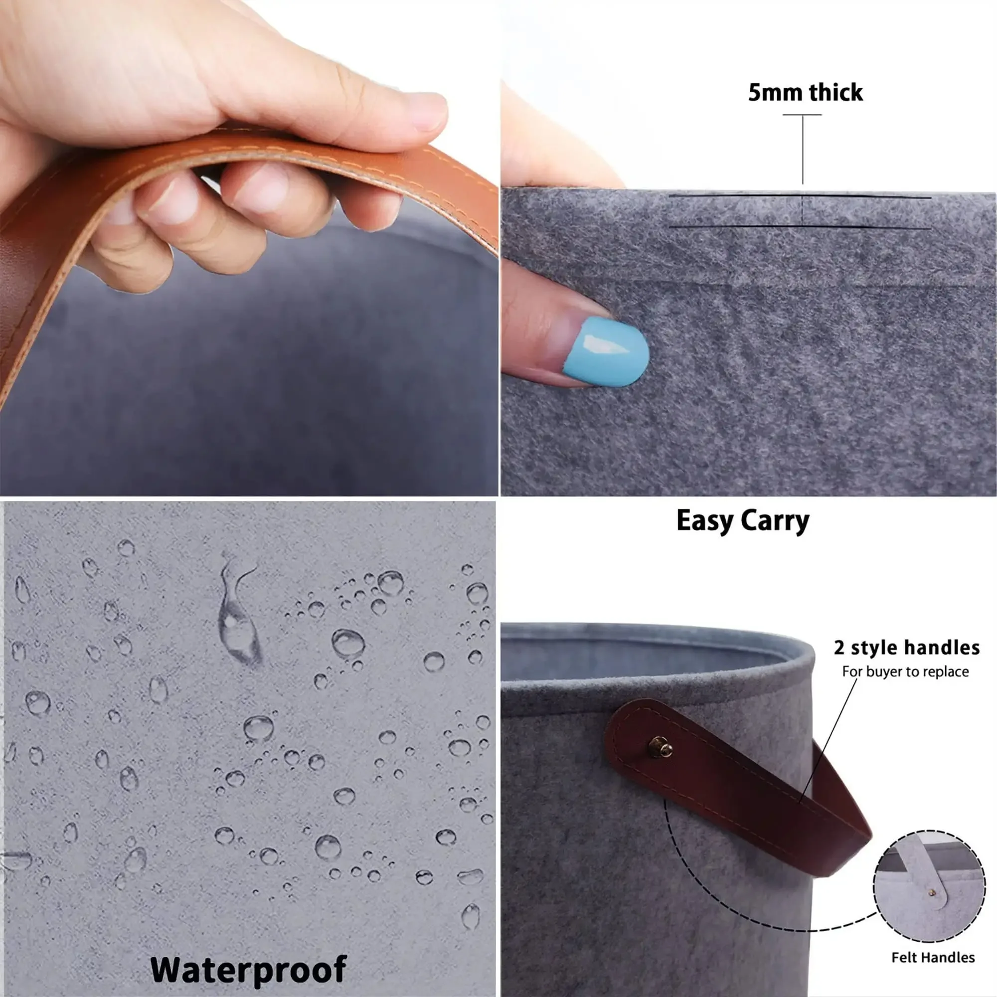 131L круглая моющаяся складная корзина для хранения грязной одежды детей белья с ручкой