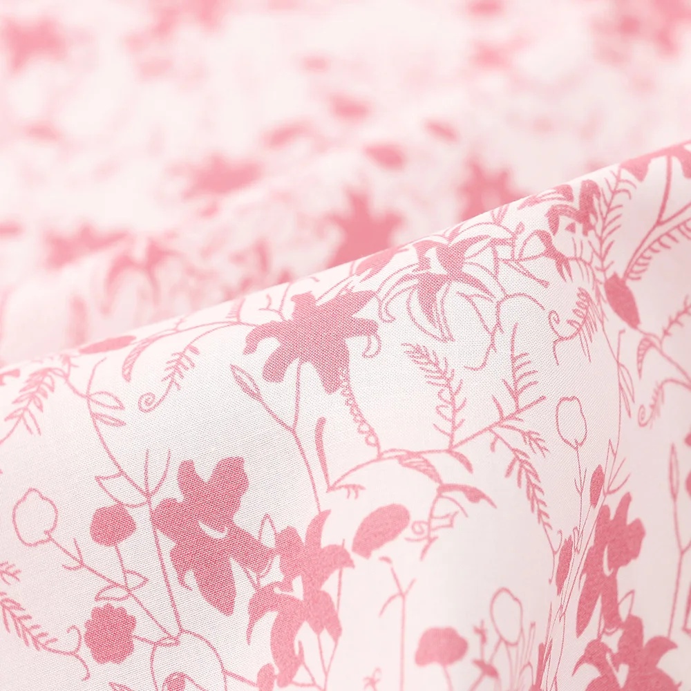 100% organic natural cotton 60s digital floral printed fabric 105g for Summer clothing dress,shirts,skirts,coat,trousers