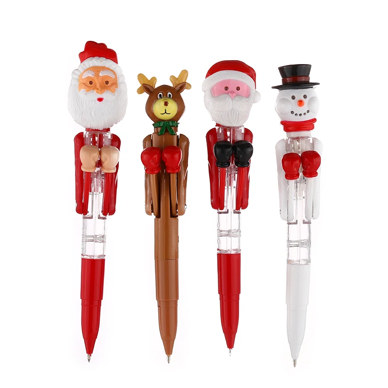 Очаровательный дизайн Рождественская шариковая ручка с аккумулятором креативная боксерская ручка шариковая ручка