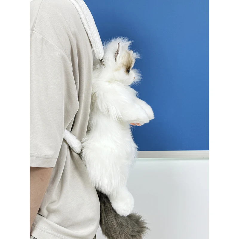 Оптовая продажа очаровательных реалистичных Ragdoll кошка плюшевый рюкзак мягкие игрушки для детей и любителей кошек в подарок