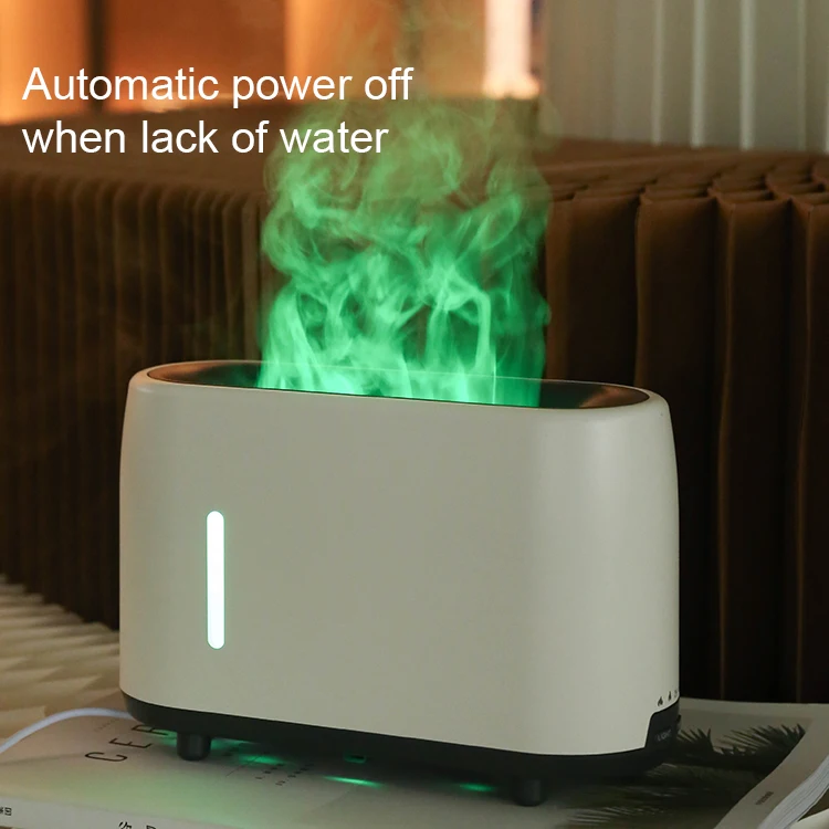240ml Flame Humidifier Essential Oil Aroma Fire Diffuser Remote Control RGB Color Lighting Flame Diffuser