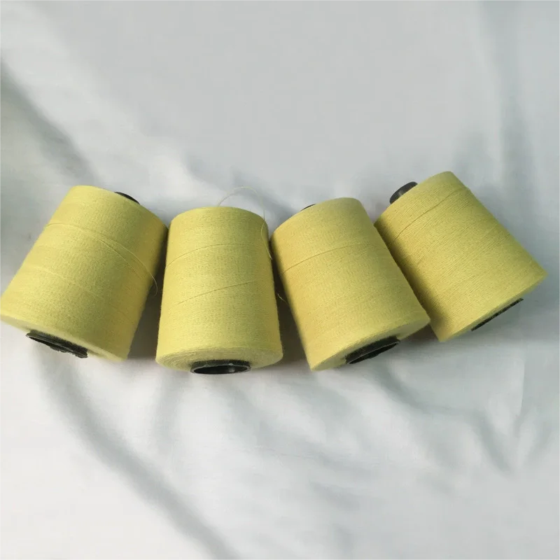 yellow para-aramid textile 303 fireproof weaving yarn manufacturers supply Aramid sewing thread
