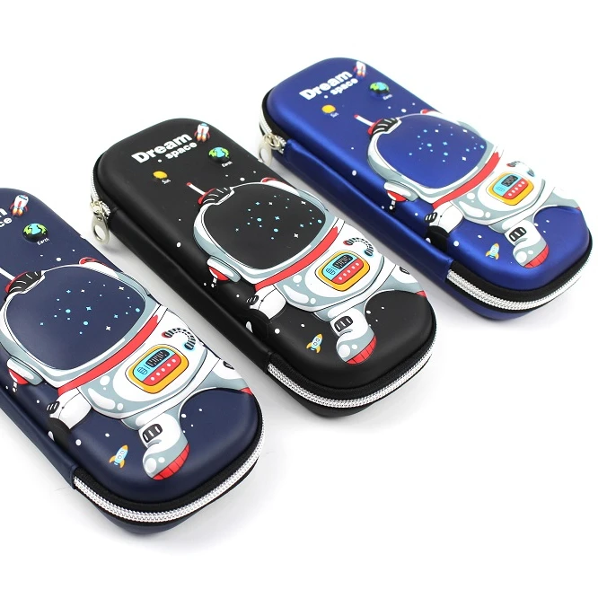 Cute cartoon space men high capacity EVA pencil case