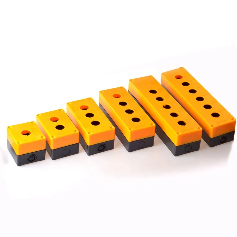 Industrial Push Button Box 1Hole 2Hole 3Hole 4Hole 5Hole 6Hole Emergency Stop Button Switch Box 22mm Open Hole