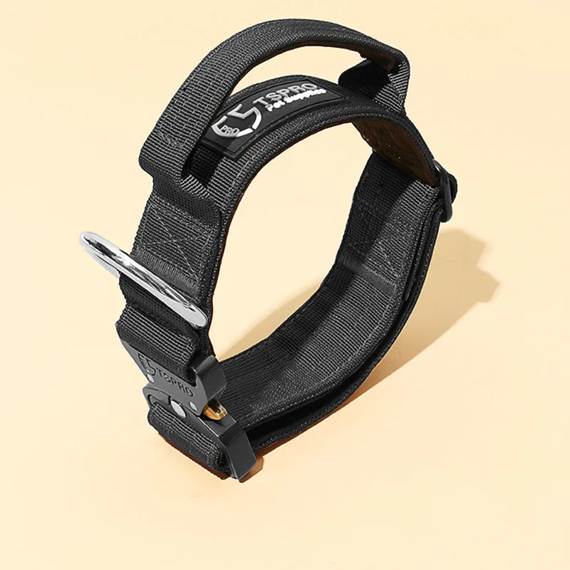 Adjustable Tactical Collars for Big Dogs Durable Nylon Pet Collar for Large Breeds Wholesale Pet Supplies