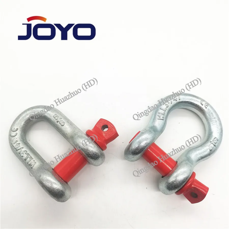 lifting shackle  drop forged  screw pin chain G210 shackle 4 times or 6 times...