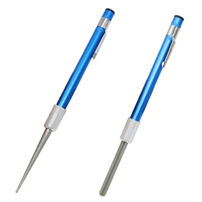 Knife Sharpener Retractable Portable Diamond Grit Steel Knife Sharpening Stone Rod Pen Shape Knife Blade Sharpener Stick