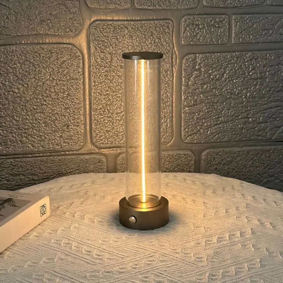 Minimalist Magnetic Table Lamp Cordless Rechargeable LED Touch Dimmer IP44 USB 2000mah Modern for Bedroom Restaurant Bar