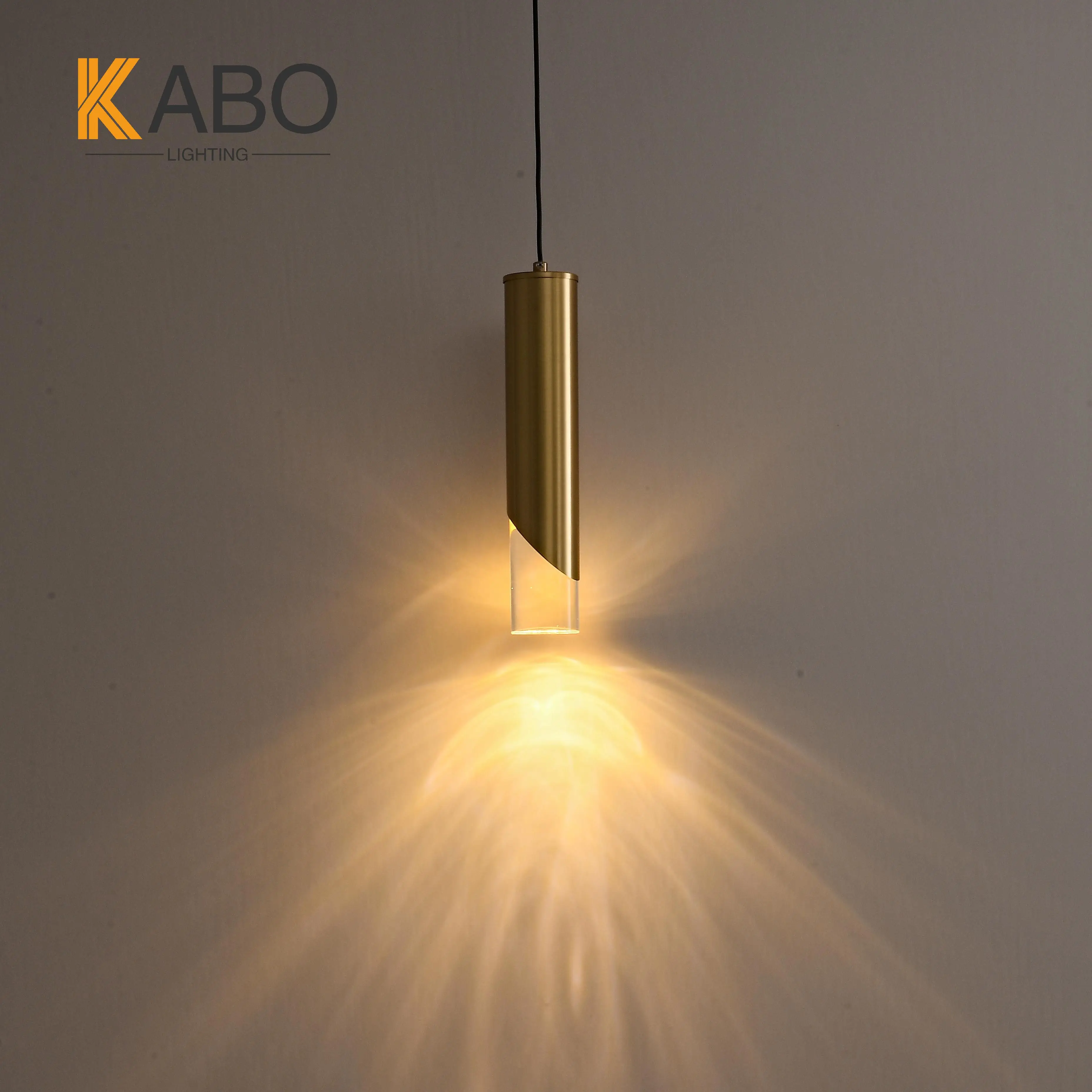 Cheapest price Brass Minimalist Indoor Lighting Modern Classic Gold LED Pendant Light With Acrylic