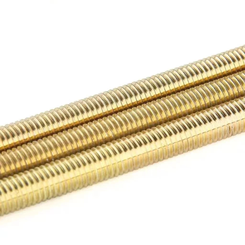 M2 M3 M4 M5 M6 M8 M10 H59 H62 Brass Copper Bronze Plain Nickel Plated Tin Plated Thread Rod Threaded Bar DIN975