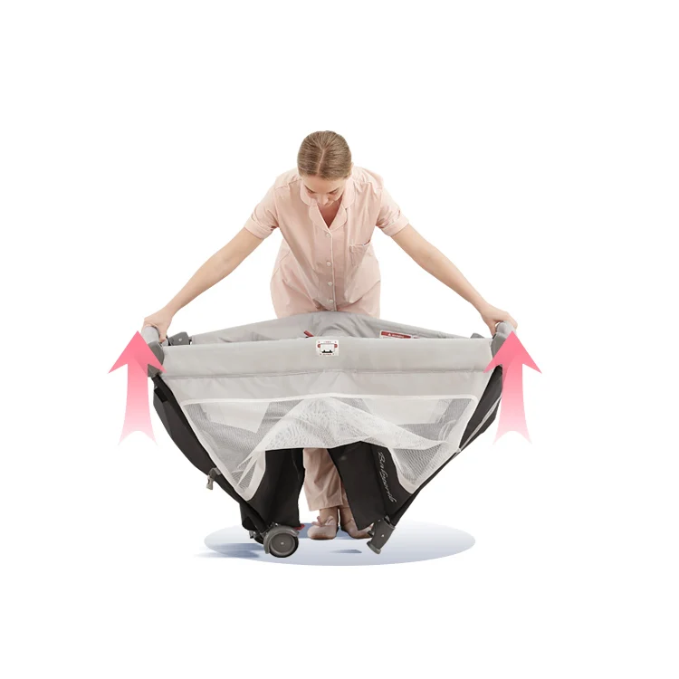 Портативный складной детский манеж для кроватки, детский безопасный манеж с люлькой, детская кроватка/