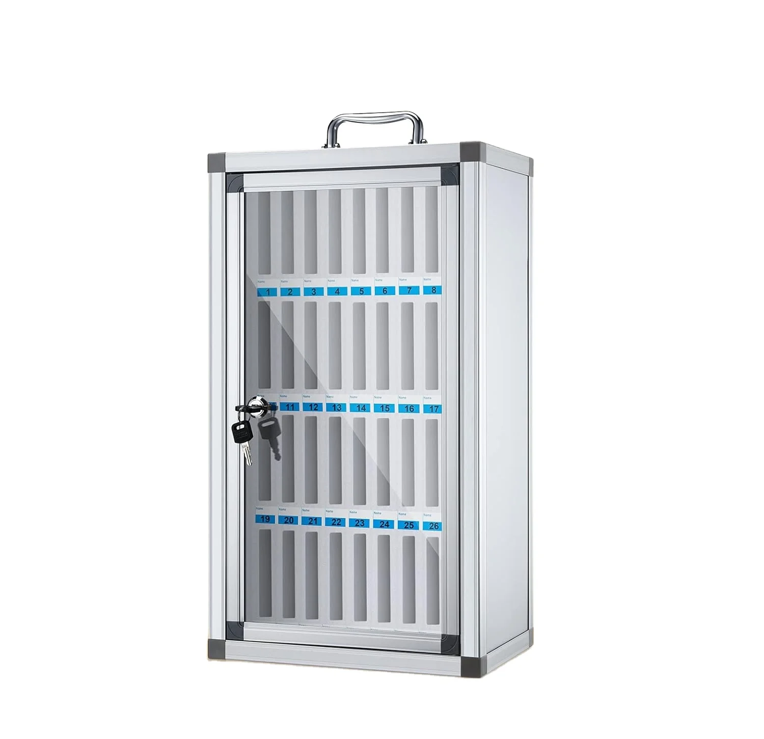 OEM дизайн серебристый цвет легко носить жесткий корпус 36 слотов для сотовых телефонов чехол хранения алюминиевый переноски