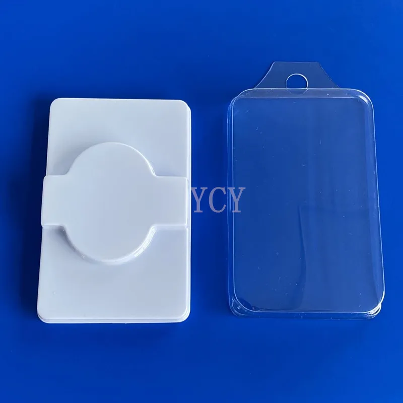 Disposable PET Material Face Shaped Eyelash Tray Cosmetic Blister Tray White Creative Plastic Packaging