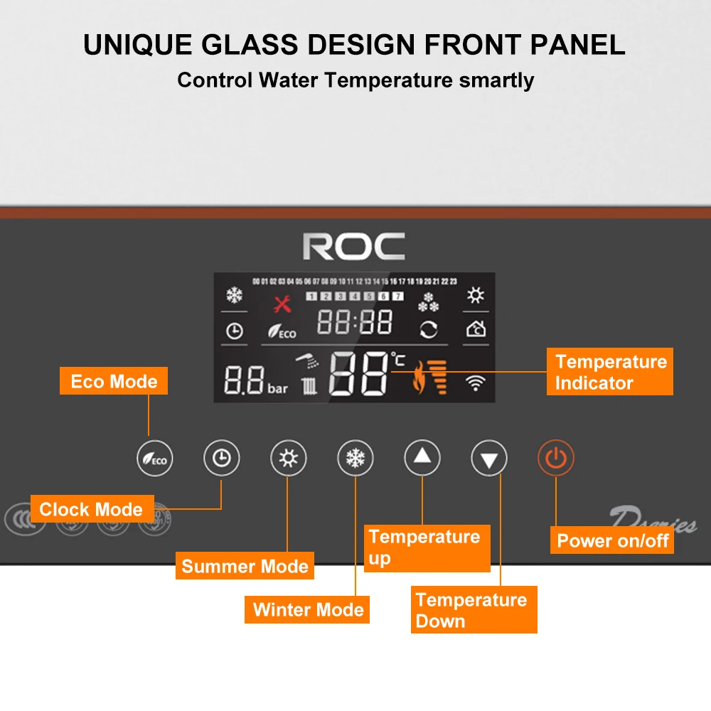 gas water heater for heating and instant hot water boiler 26KW,28KW,32KW combi  wall hung gas boiler, water heater