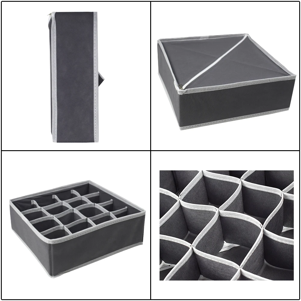 BSCI factory home organization wholesale collapsible underwear storage drawer with handle