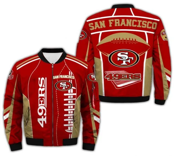 Wholesale New 49ers Flight Bomber Jacket casual long sleeve warm fashion unisex wear men women Autumn Winter Outdoor Jacket