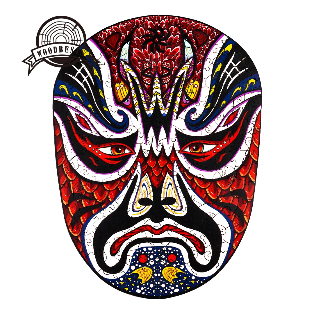 WOODBESTS Chinese traditional opera FACEBOOK VALOR wooden jigsaw puzzle,wood craft gift for adults