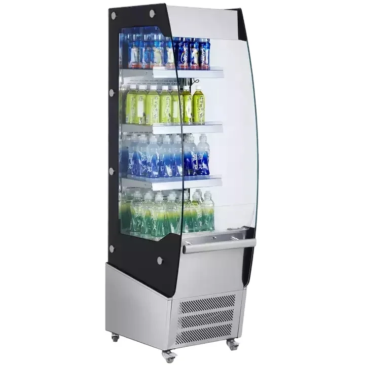 Open Type Beverage Chiller Refrigerator For Sale Air Curtain Cake Display Fridge