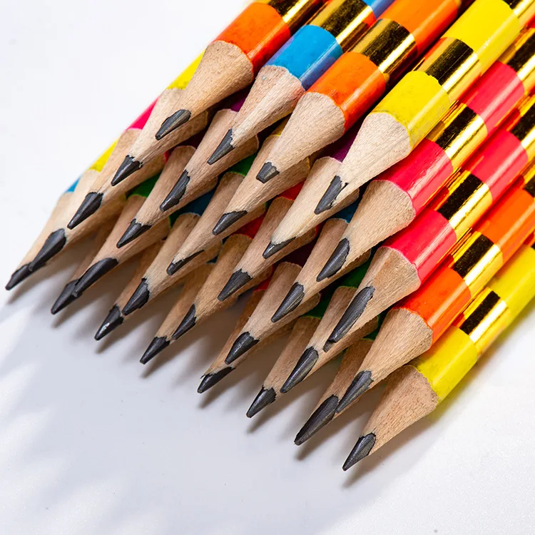 wholesale Pencils Sublimation Student HB Pencil  wooden pencils stationary set with eraser top